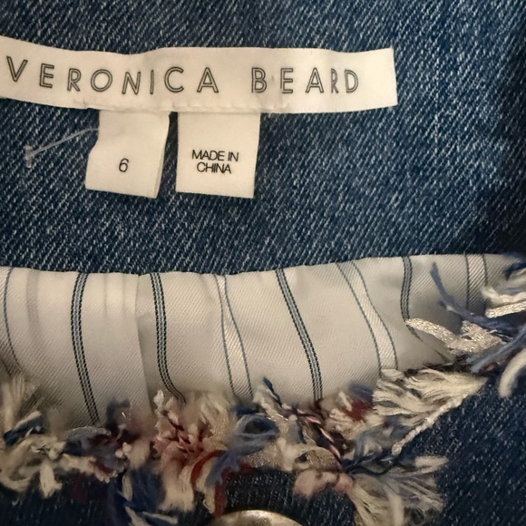 Veronica Beard Multicolor Tweed Blazer with Blue Trim - Picture 7 of 11
